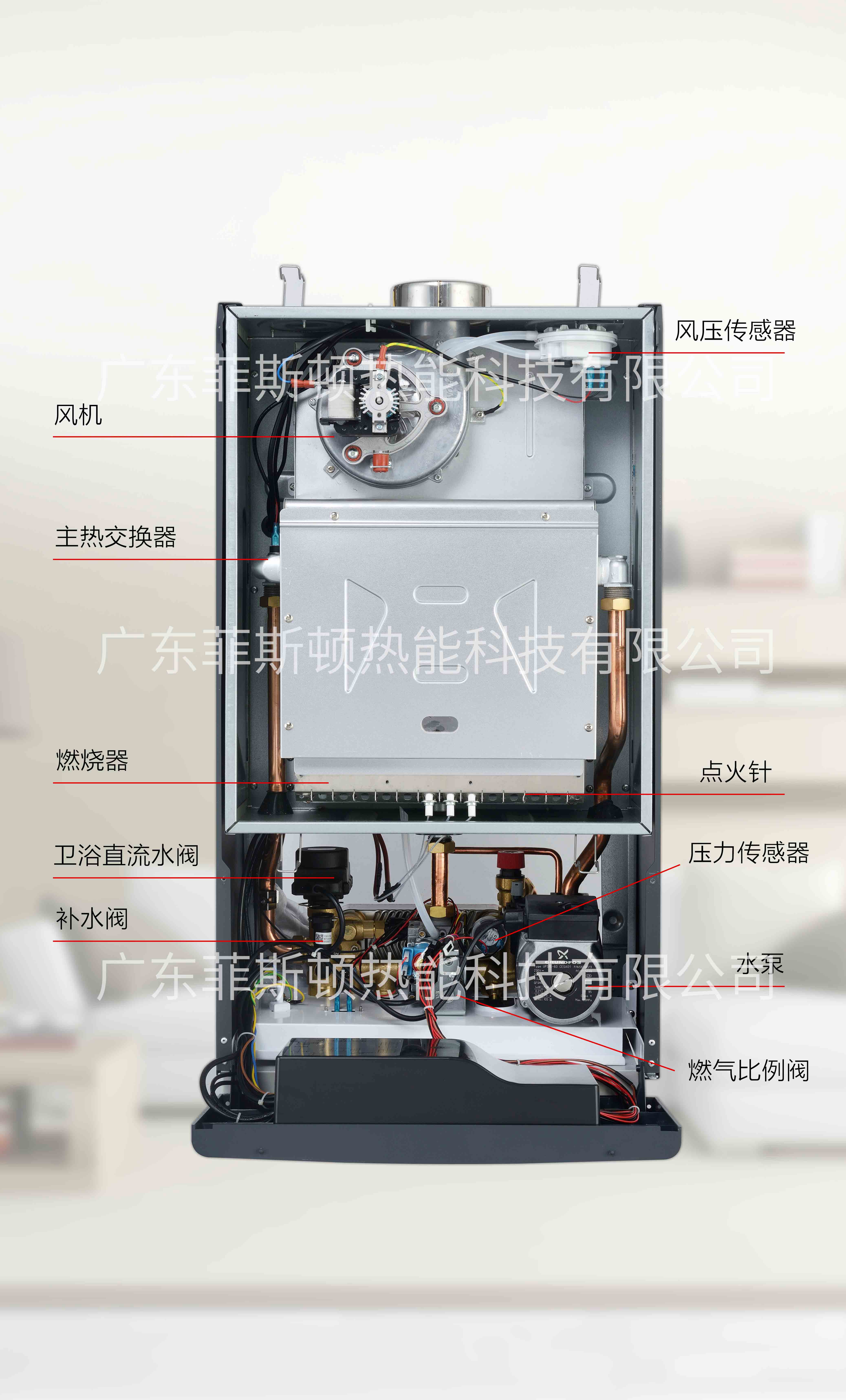 菲思盾星耀D4板換式壁掛爐結構